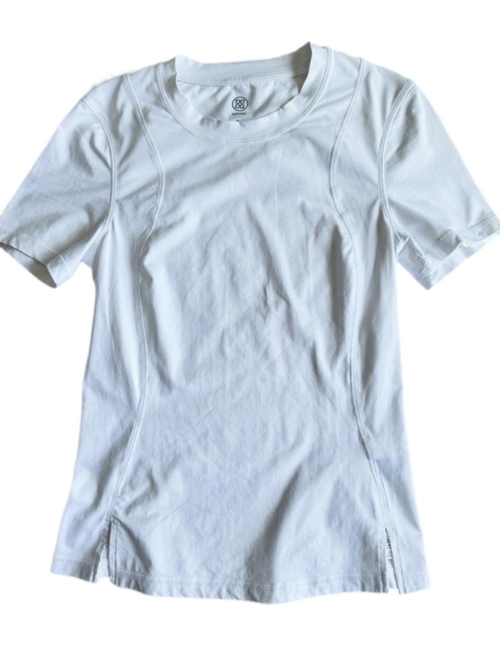 G/FORE Essential Tech Cotton Jersey Operative Golf Tee White Size S